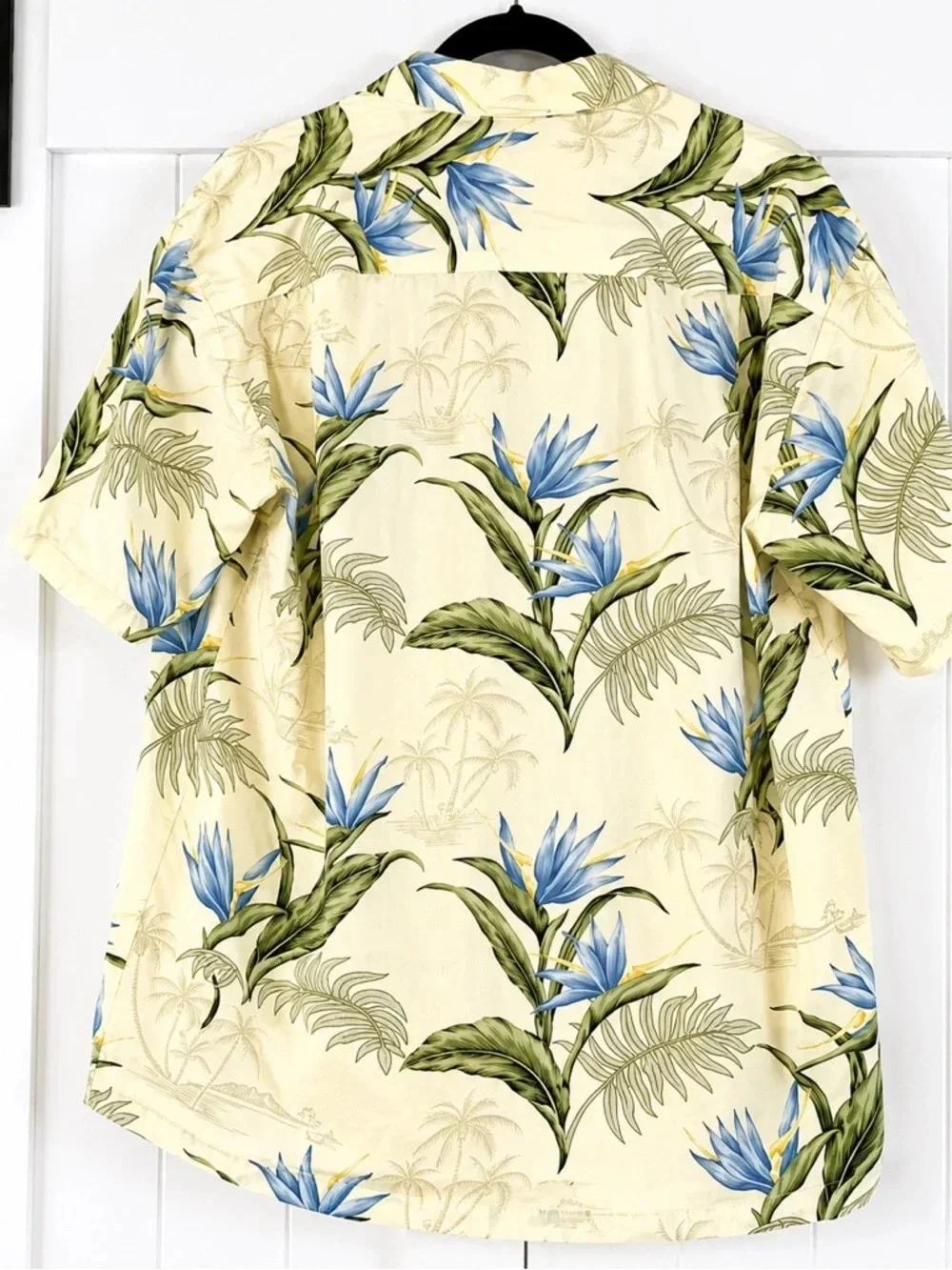 Hawaiian Shirt Mens L Made in Hawaii 100% Cotton Bird of Paradise Aloha